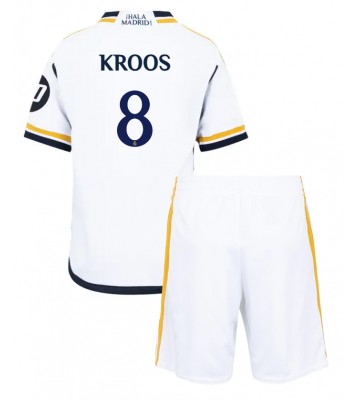 Real Madrid Toni Kroos #8 Hemmaställ Barn 2023-24 Kortärmad (+ Korta byxor)